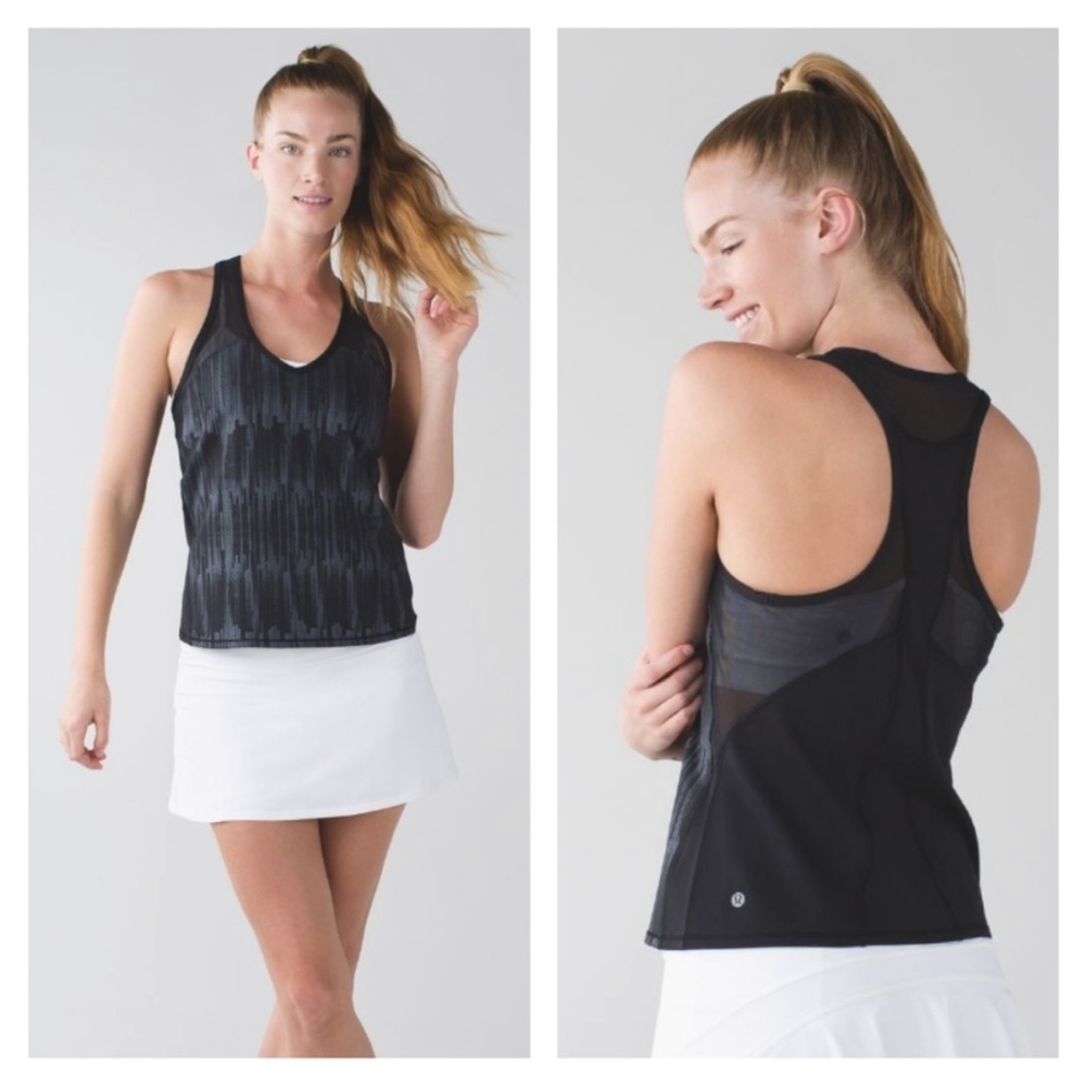 Lululemon Ace Tank Black/ Scratch Match Black Multi Size Small